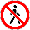 Знак 3.10. Движение пешеходов запрещено