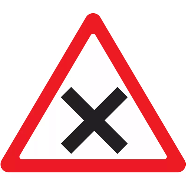Знак 1.6. Пересечение равнозначных дорог