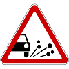 Знак 1.18. Выброс гравия