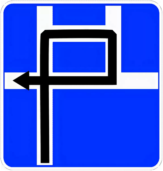 Знак 6.9.3. Схема движения